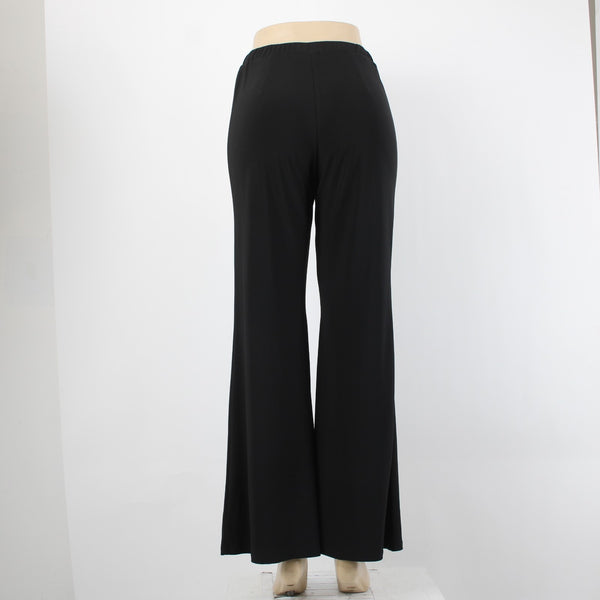 Coco Bianco Sz S Black Split Front Seam Pearl Embellished Polyester Blend Pant