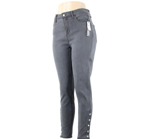 Talbots NEW $90 Jegging Sz 10P x 27 High Gray Waisted Skinny Leg Cotton Pant