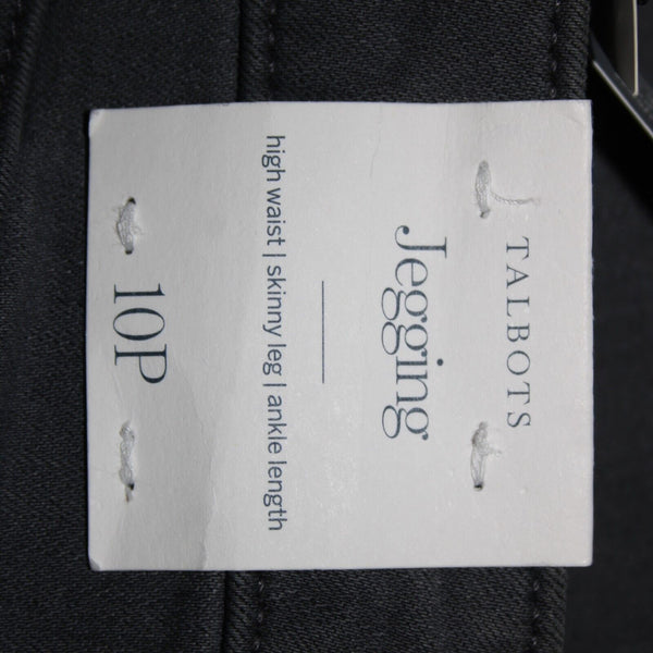 Talbots NEW $90 Jegging Sz 10P x 27 High Gray Waisted Skinny Leg Cotton Pant