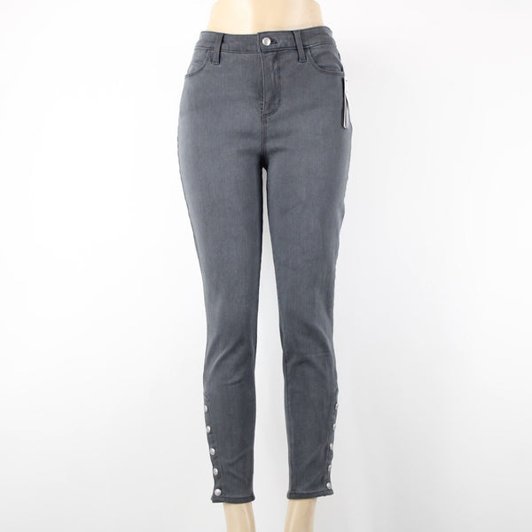 Talbots NEW $90 Jegging Sz 10P x 27 High Gray Waisted Skinny Leg Cotton Pant