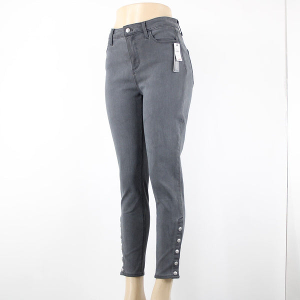 Talbots NEW $90 Jegging Sz 10P x 27 High Gray Waisted Skinny Leg Cotton Pant