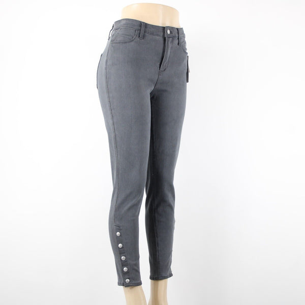 Talbots NEW $90 Jegging Sz 10P x 27 High Gray Waisted Skinny Leg Cotton Pant