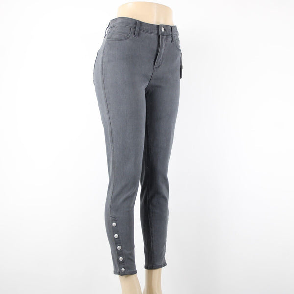 Talbots NEW $90 Jegging Sz 10P x 27 High Gray Waisted Skinny Leg Cotton Pant