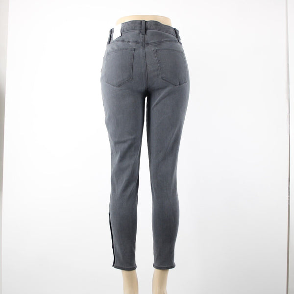 Talbots NEW $90 Jegging Sz 10P x 27 High Gray Waisted Skinny Leg Cotton Pant
