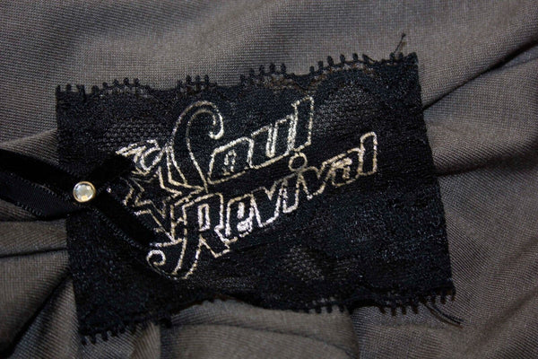 Soul Revival NWT $128 Sz S Gray Square AB Sequined Hem Scoop Neck Top