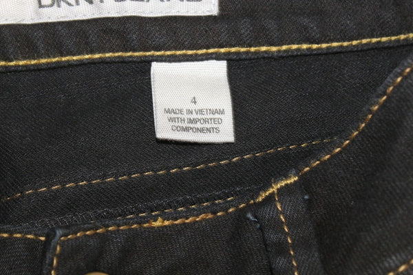 DKNY Ludlow Sz 4 x 33 Black Denim Cotton Blend Jeans