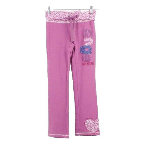 Rebelette LA NEW Sz M 10/12 Purple Pink Angel Embellished Cotton Blend Pant