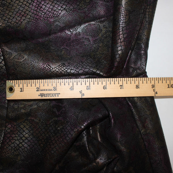 Lena Gabrielle Pant Sz 6 x 30 Black Multi Colored Reptile Print Rayon Nylon Pant