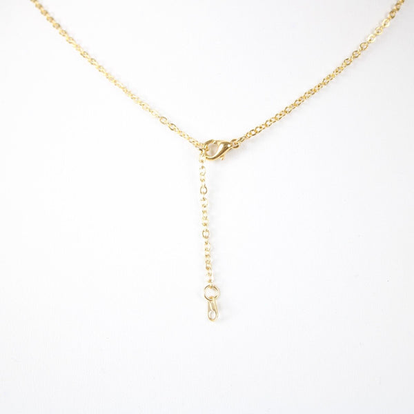 JOANNE NEW Name Goldtone Rhinestone Accent 14.5" w 4.5" Multi Ring Ext Necklace