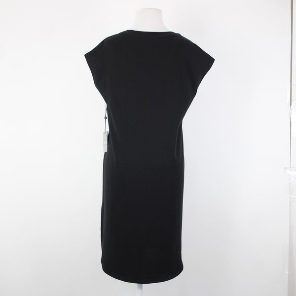 DKNY NEW Group 4m Sz S Black White Logo Cap Sleeve Cotton Polyester Dress