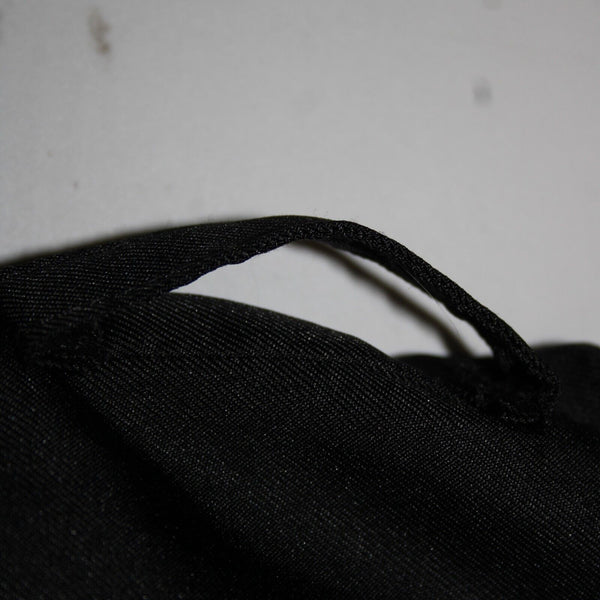 Stella Sz S/M Black Pockets Lined Collared Buttons 100% Polyester No Belt Coat