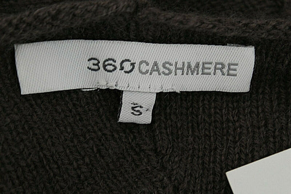360 Cashmere NEW $219 Sz S Taupe Double V Back Bar 100% Cashmere Sweater \\