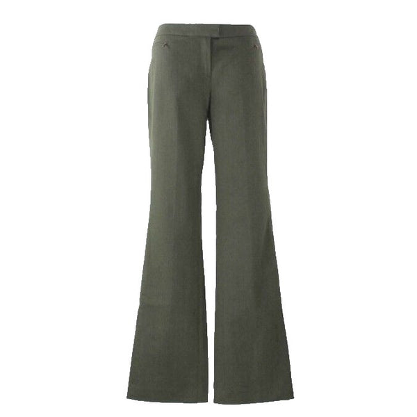 Worth NEW Sz 8 x 34"  Olive Green Flat Front Zip Pocket Cotton Blend Pant