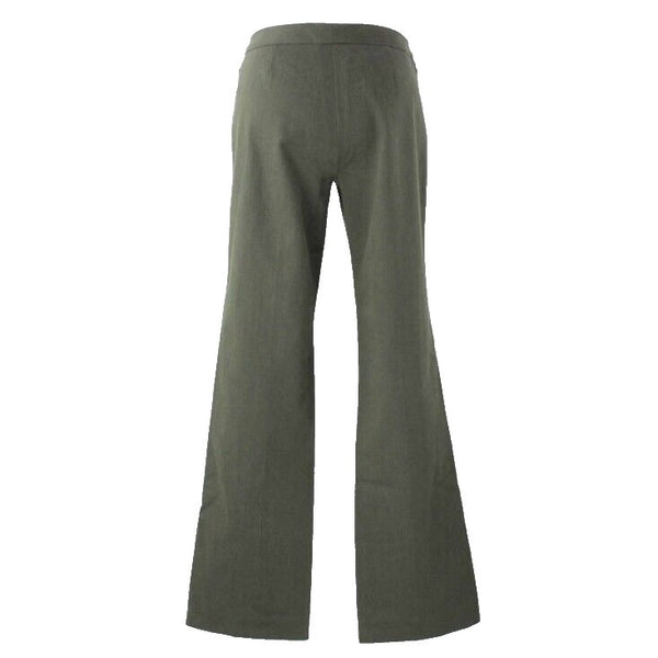 Worth NEW Sz 8 x 34"  Olive Green Flat Front Zip Pocket Cotton Blend Pant