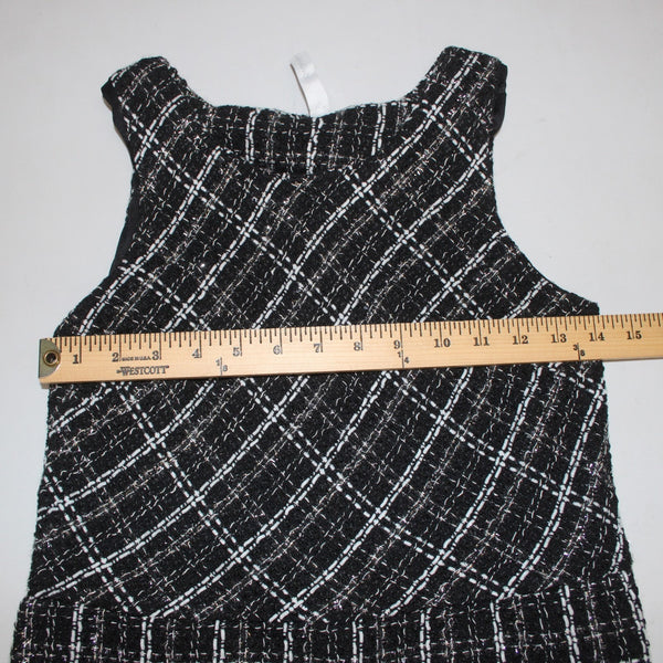 NY Collection Dress Suit Sz S Black White Silver 2 Piece Polyester Cotton Dress