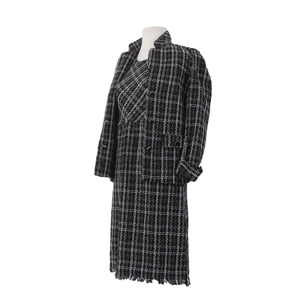 NY Collection Dress Suit Sz S Black White Silver 2 Piece Polyester Cotton Dress