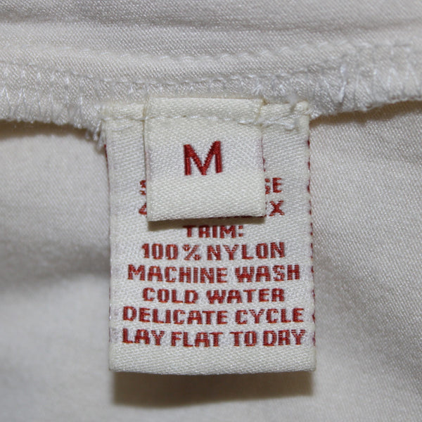 April Cornell Dress NEW Devon Slip Sz M Cream Lace Detail Ruffles Viscose Dress