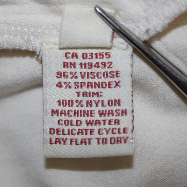 April Cornell Dress NEW Devon Slip Sz M Cream Lace Detail Ruffles Viscose Dress