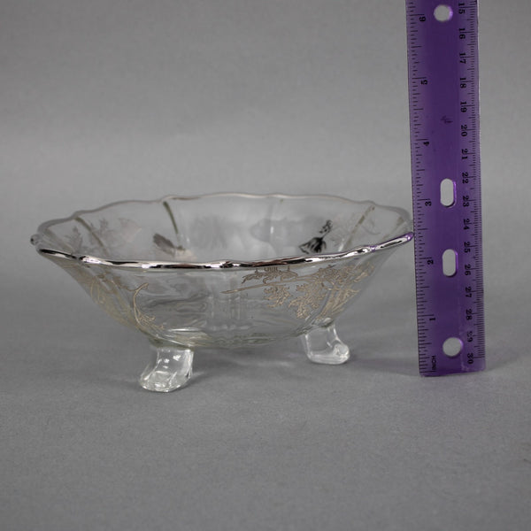 25th Anniversary Bon Bon Bowl Clear Crystal Silver 25th Anniversary Bon Bon Bowl