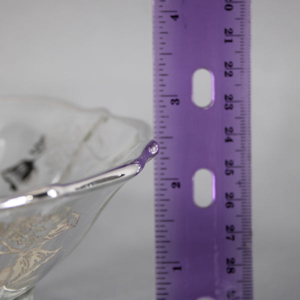 25th Anniversary Bon Bon Bowl Clear Crystal Silver 25th Anniversary Bon Bon Bowl