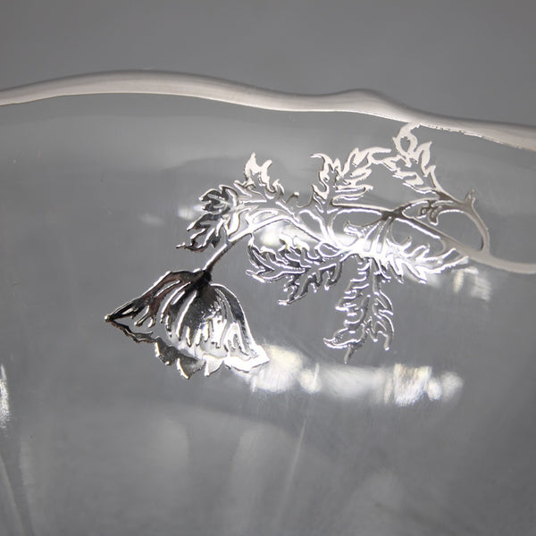 25th Anniversary Bon Bon Bowl Clear Crystal Silver 25th Anniversary Bon Bon Bowl