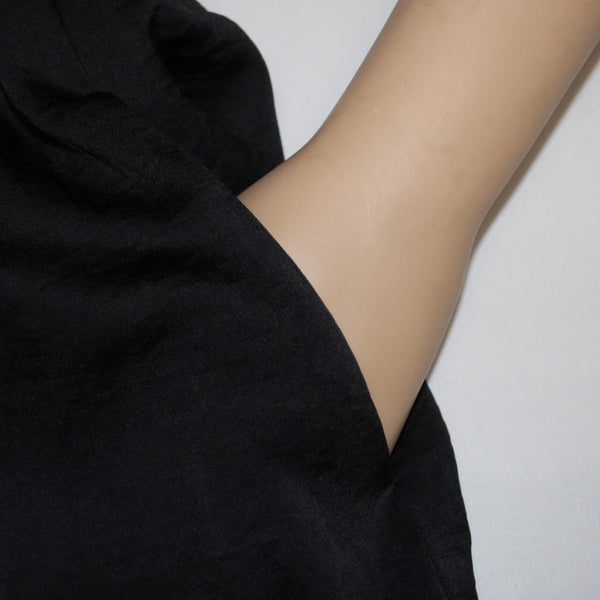 BCBGeneration Dress NEW $138 Sz 2 Black One Shoulder Lined Layered Poly Dress