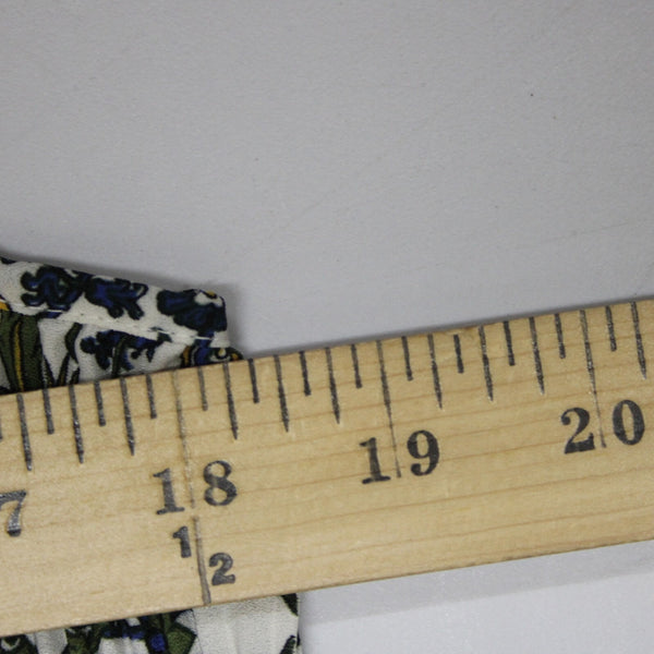 Max Studio NEW $78 Sz S Green White Multi Color Floral Draped 100% Polyester Top