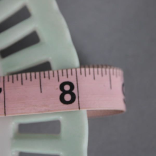 Carrie Morrison Porcelain Plate Aqua Multi Color Fruits Hand Painted 8" Plate