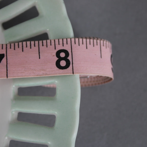 Carrie Morrison Porcelain Plate Aqua Multi Color Fruits Hand Painted 8" Plate