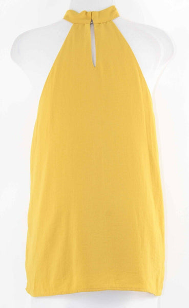 Gilli Sz M Mustard Yellow Gold Polyester Spandex Lined Inset Top
