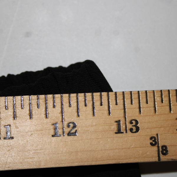 MSK Sz S x 32 Black Rhinestones Front Half Slit Flared Polyester Spandex Pants