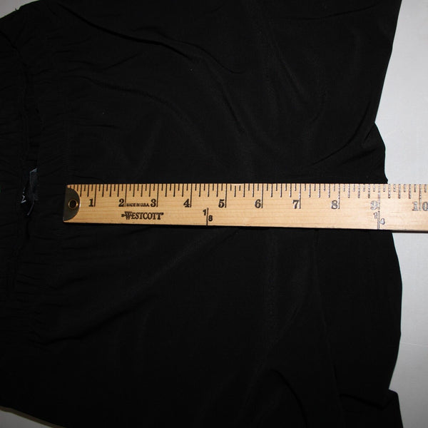 MSK Sz S x 32 Black Rhinestones Front Half Slit Flared Polyester Spandex Pants
