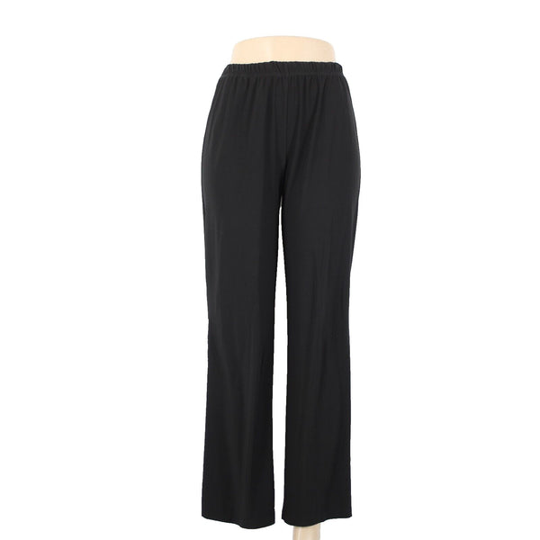 MSK Sz S x 32 Black Rhinestones Front Half Slit Flared Polyester Spandex Pants
