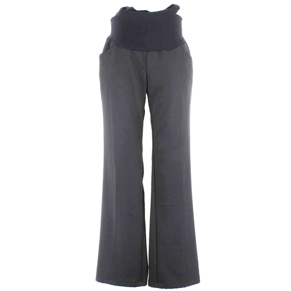 Two Hearts Maternity Pant Sz S x 30 Black Straight Leg Poly Blend Dress Pant