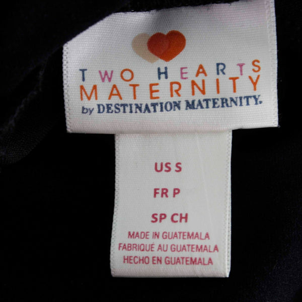 Two Hearts Maternity Pant Sz S x 30 Black Straight Leg Poly Blend Dress Pant