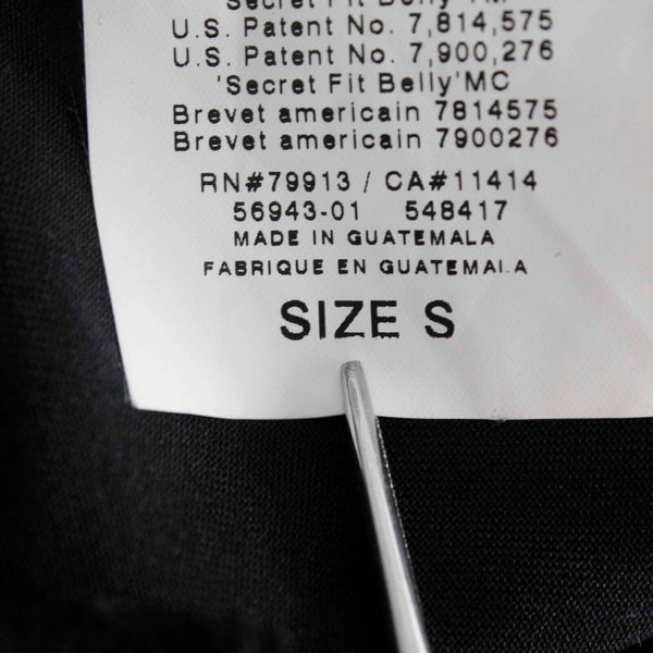 Two Hearts Maternity Pant Sz S x 30 Black Straight Leg Poly Blend Dress Pant