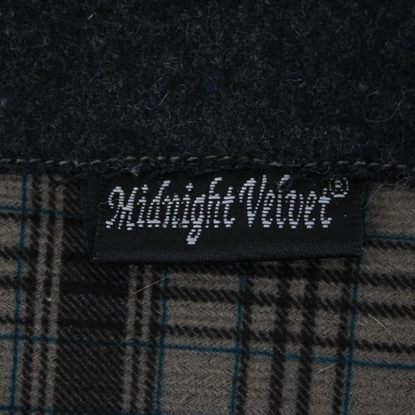 Midnight Velvet Sz 8.5 M Gray Brown Leaf Design Wool Fabric 3.5" Boots