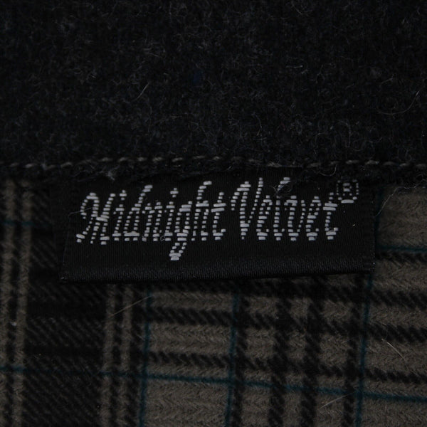 Midnight Velvet Sz 8.5 M Gray Brown Leaf Design Wool Fabric 3.5" Boots