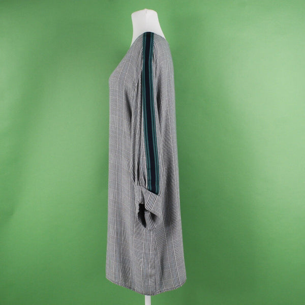 Philosophy Sz S Green Blue Multi Plaid Balloon Sleeve Rayon Acrylic Woven Dress