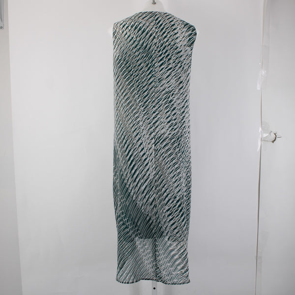 Nic Zoe Dress NEW $174 Sz 2x Green White Tan Layered 100% Polyester Dress