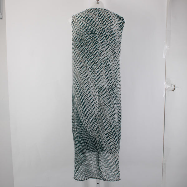 Nic Zoe Dress NEW $174 Sz 2x Green White Tan Layered 100% Polyester Dress