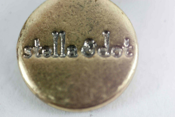 Stella & Dot Sz 19 in + 3 in Ext Red Goldtone Multi 5 Cabochon Necklace