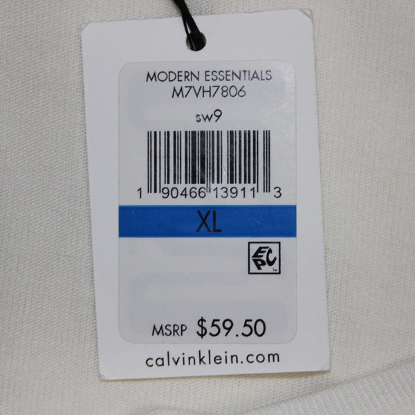 Calvin Klein NEW $60 Modern Essentials Sz XL White Polyester Rayon Spandex Top