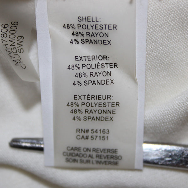 Calvin Klein NEW $60 Modern Essentials Sz XL White Polyester Rayon Spandex Top