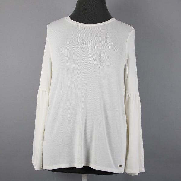 Calvin Klein NEW $60 Modern Essentials Sz XL White Polyester Rayon Spandex Top