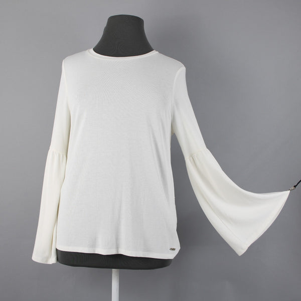 Calvin Klein NEW $60 Modern Essentials Sz XL White Polyester Rayon Spandex Top