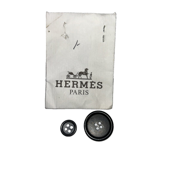 Hermes Paris Brown Round Different Sizes Set Of 2 Buttons