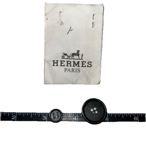 Hermes Paris Brown Round Different Sizes Set Of 2 Buttons