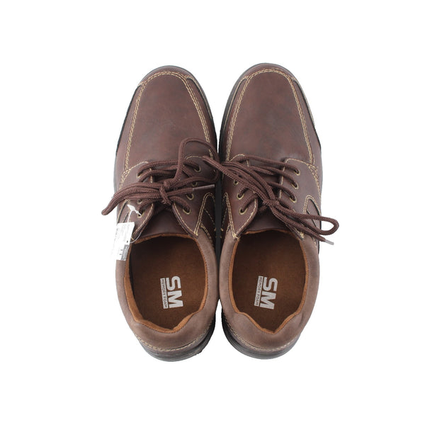 SM Shoes NEW Sampson Sz 11 M Brown Lace Up Memory Foam Leather Shoes