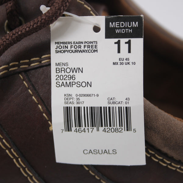 SM Shoes NEW Sampson Sz 11 M Brown Lace Up Memory Foam Leather Shoes